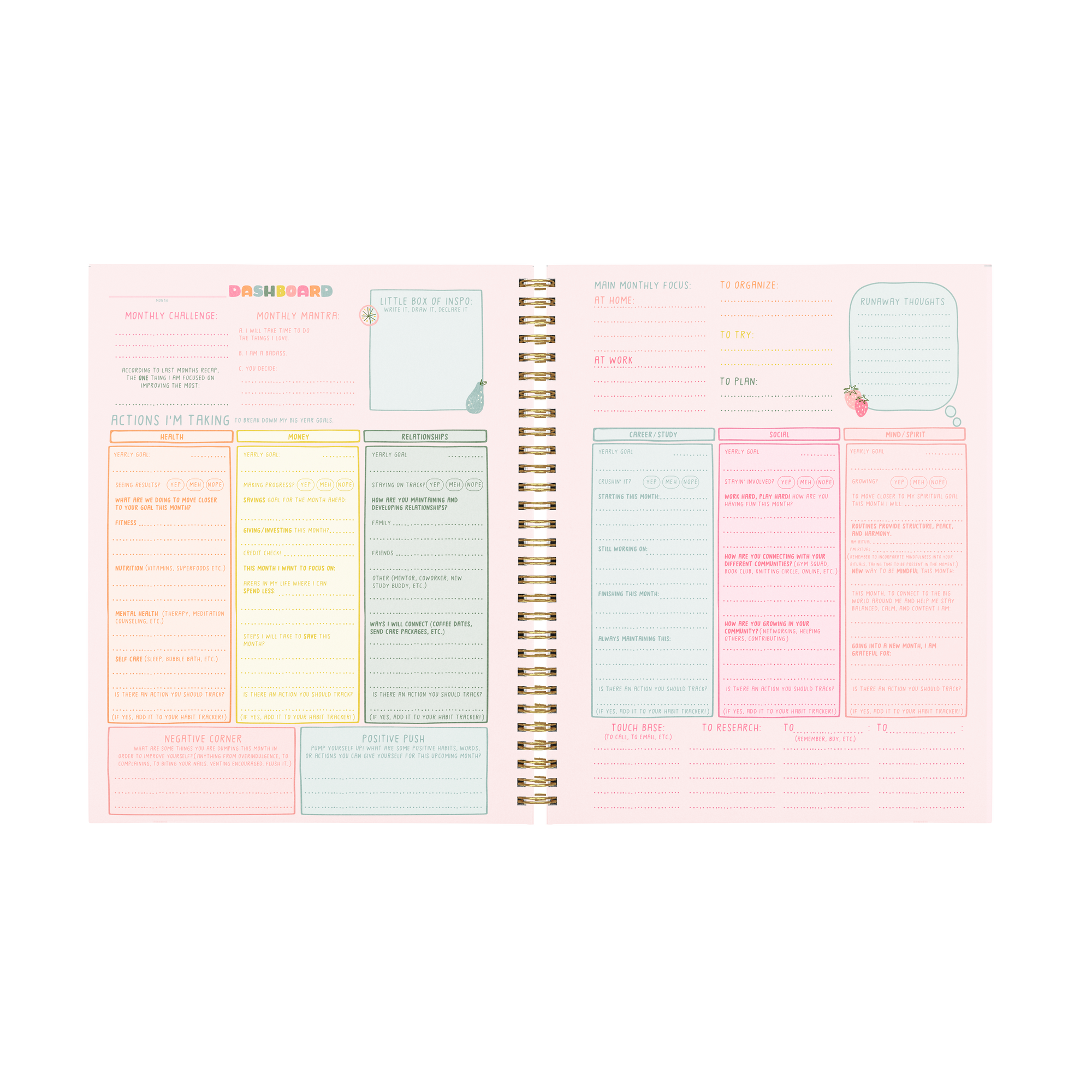 "Today's Gonna Be a Good Day" Goal Getter Perpetual Planner