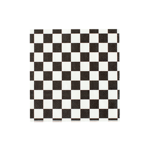Black and White Classic Checker Cocktail Napkins