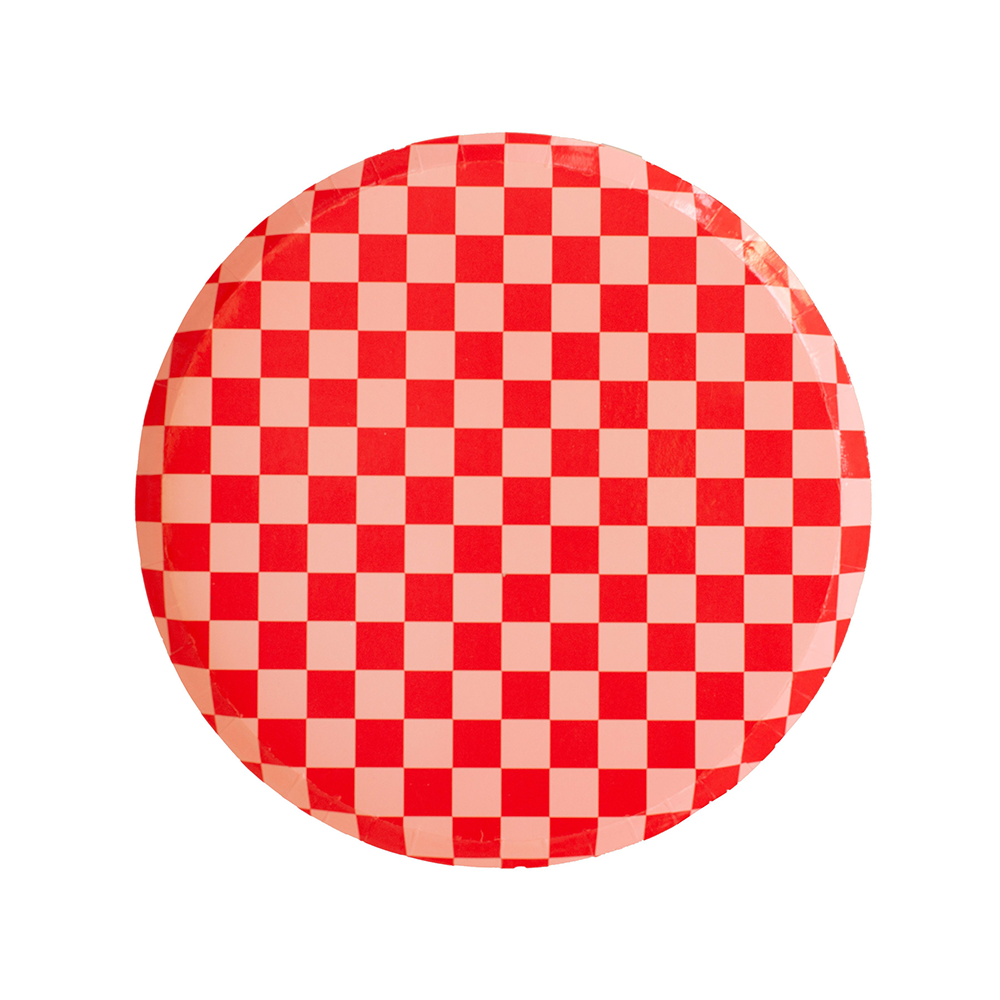 Cherry Checked Plates