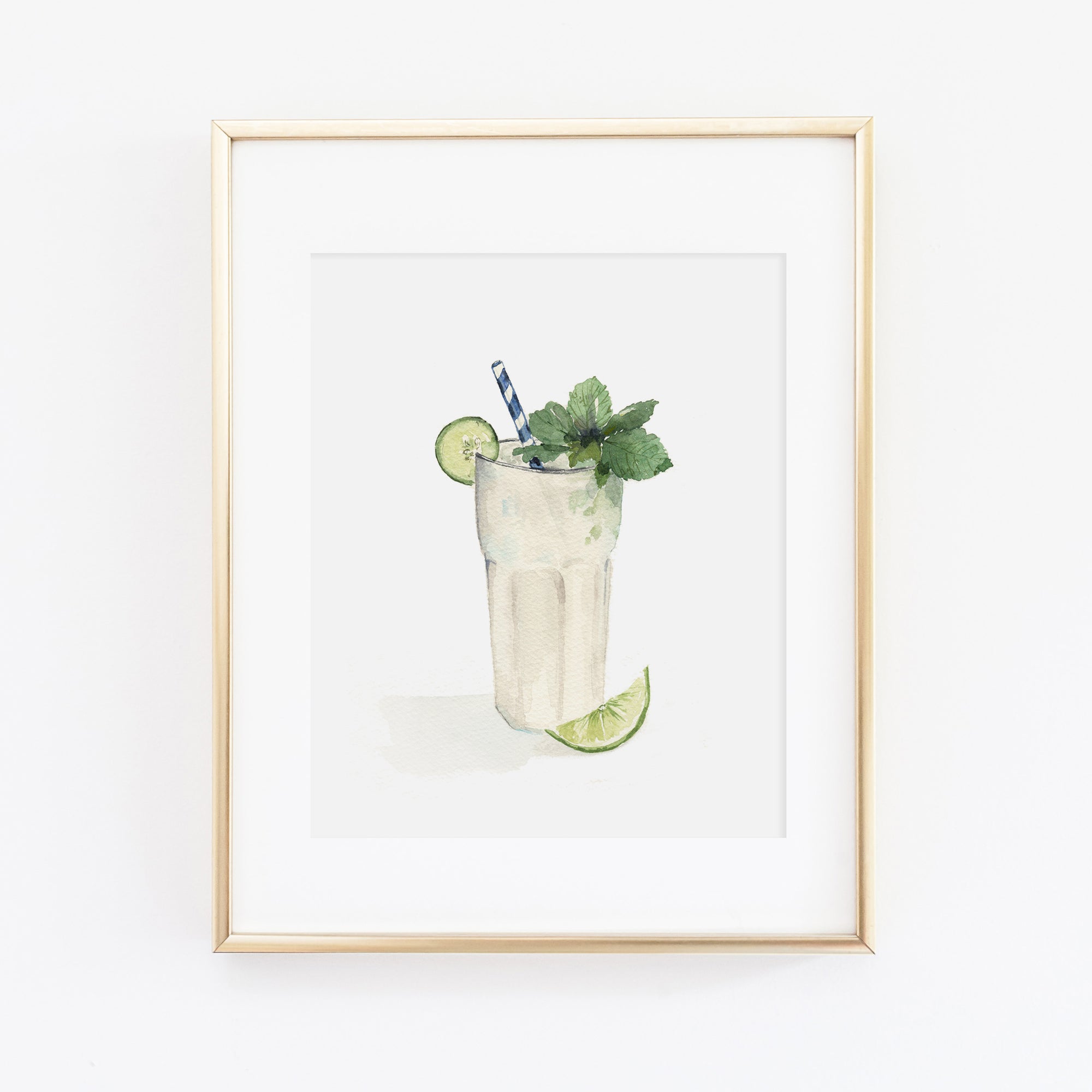 Cucumber Mint Gin Art Print