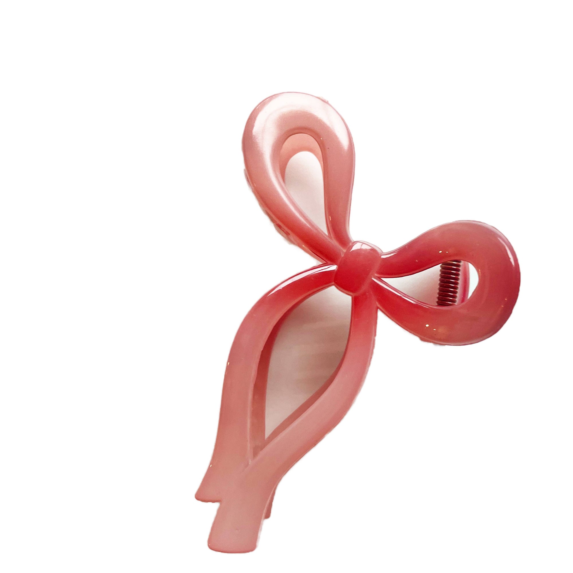 Pink Ombre Bow Claw Clip