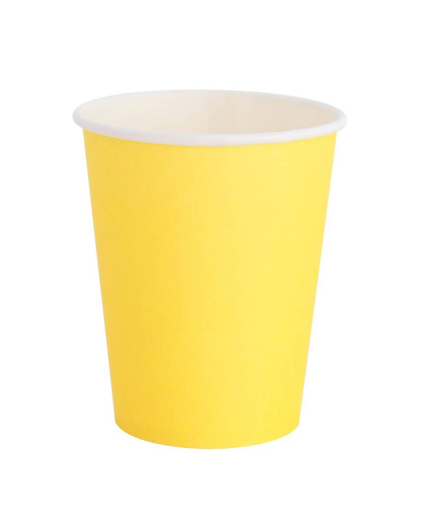 Happy Yellow Paper Cups