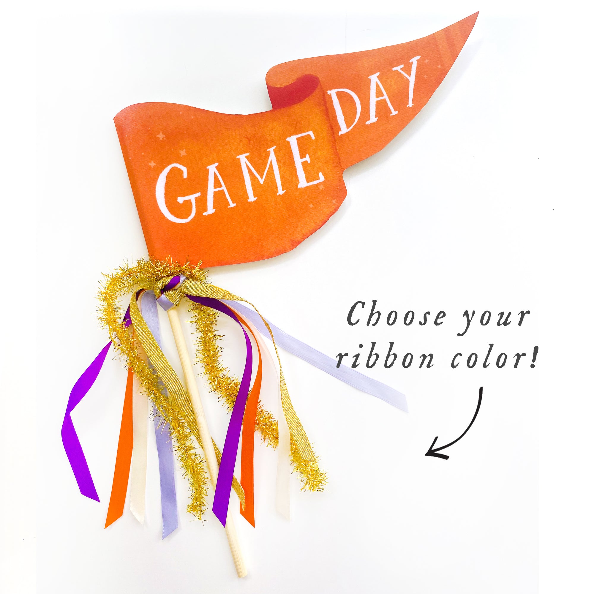 Orange Game Day Party Pennant