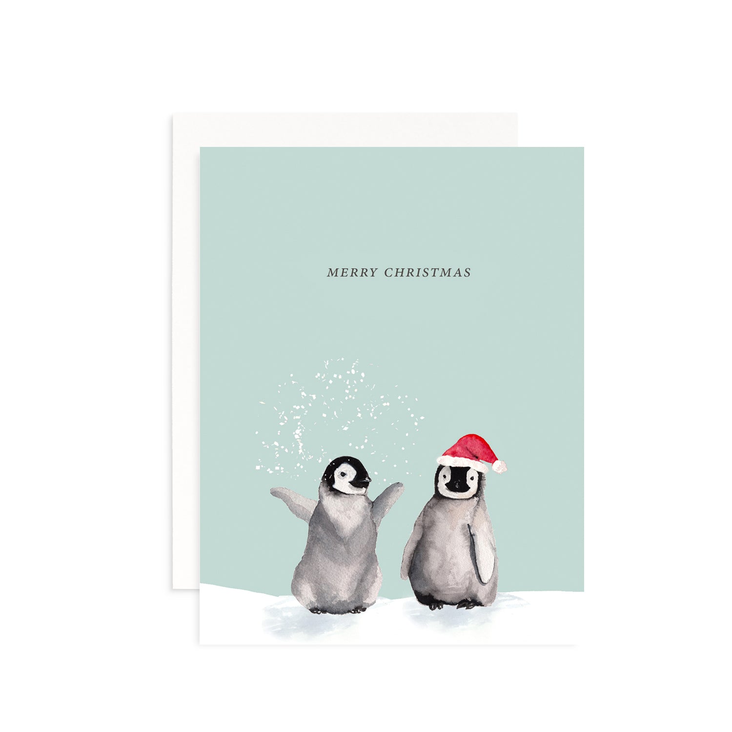 Merry Christmas Penguins Greeting Card
