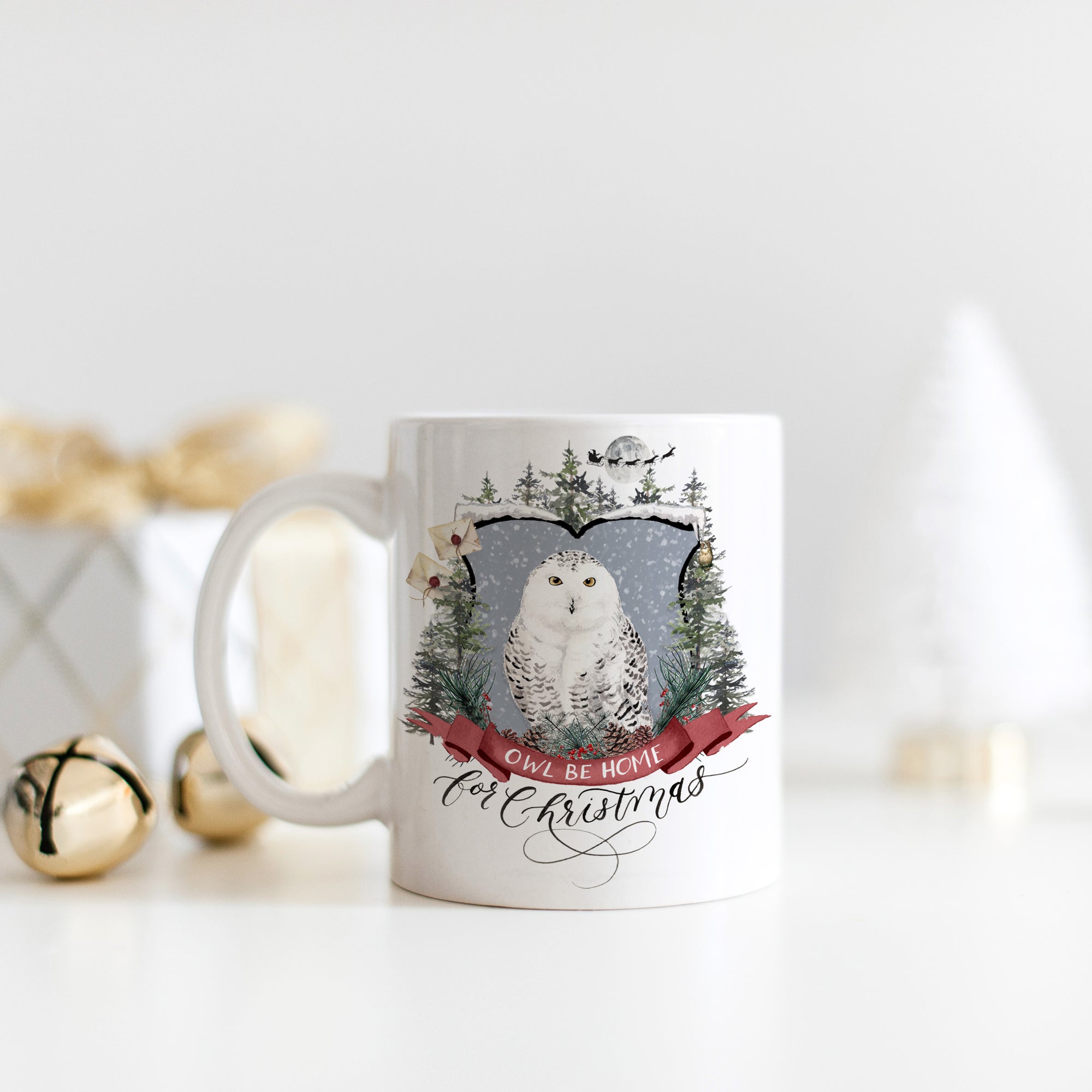 Owl Be Home for Christmas Mug