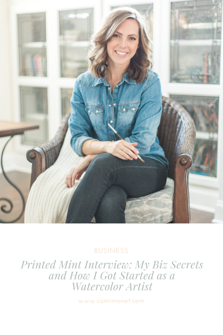 Printed Mint Interview: My Biz Secrets and How I Got Started as a Watercolor Artist