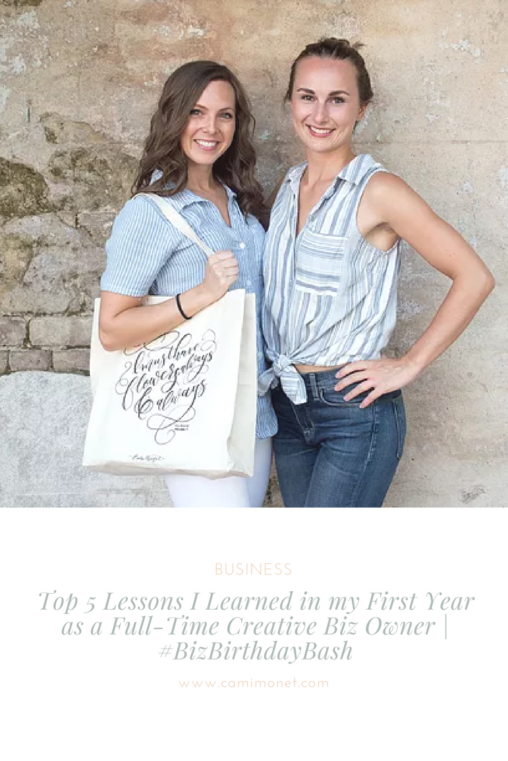 Top 5 Lessons I Learned in my First Year as a Full-Time Creative Biz Owner | #BizBirthdayBash