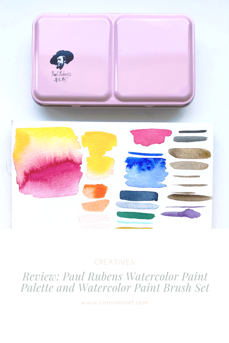 Paul Rubens Professional Watercolor Paint Set Artist Grade, 24 Vivid Colors  w