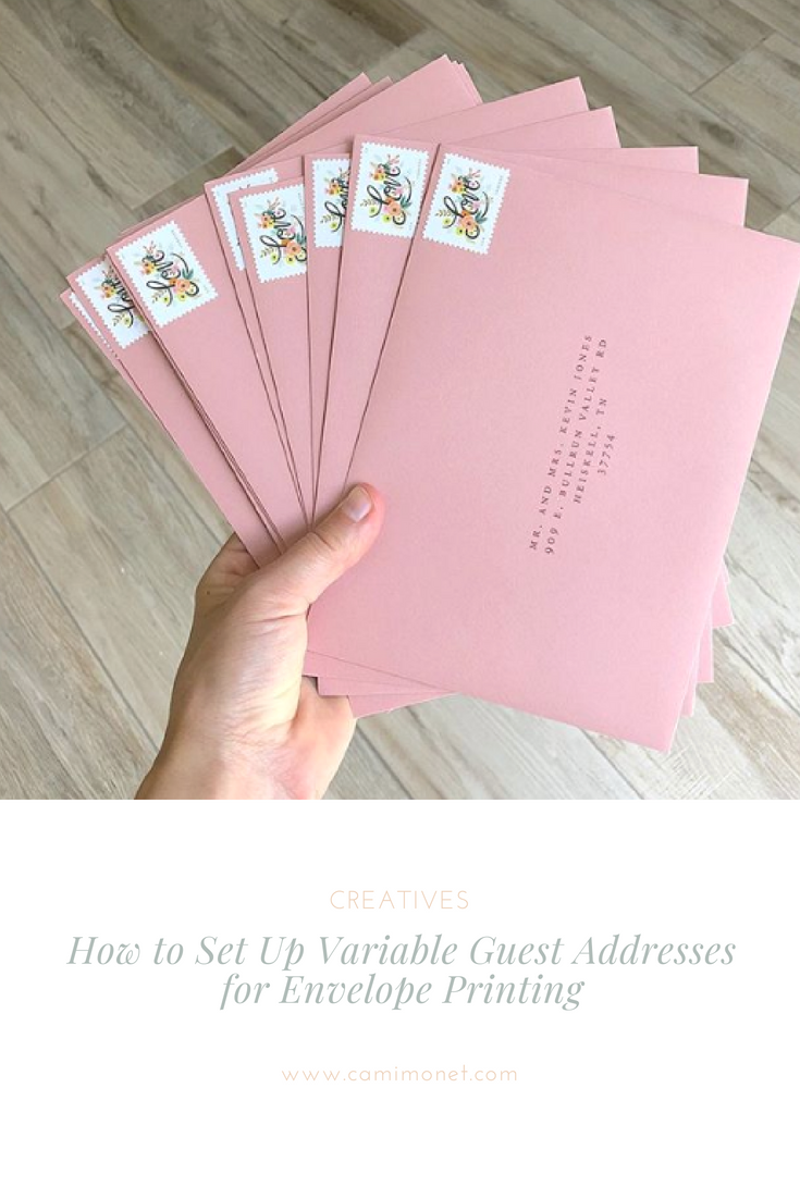 How to Set Up Variable Guest Addresses for Envelope Printing