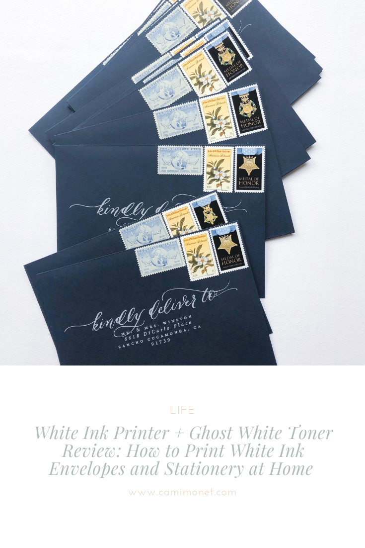 Tog Anstændig Senatet White Ink Printer + Ghost White Toner Review: How to Print White Ink  Envelopes and Stationery at Home – Cami Monet