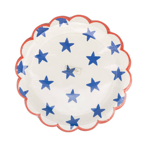 Blue Stars Paper Plate