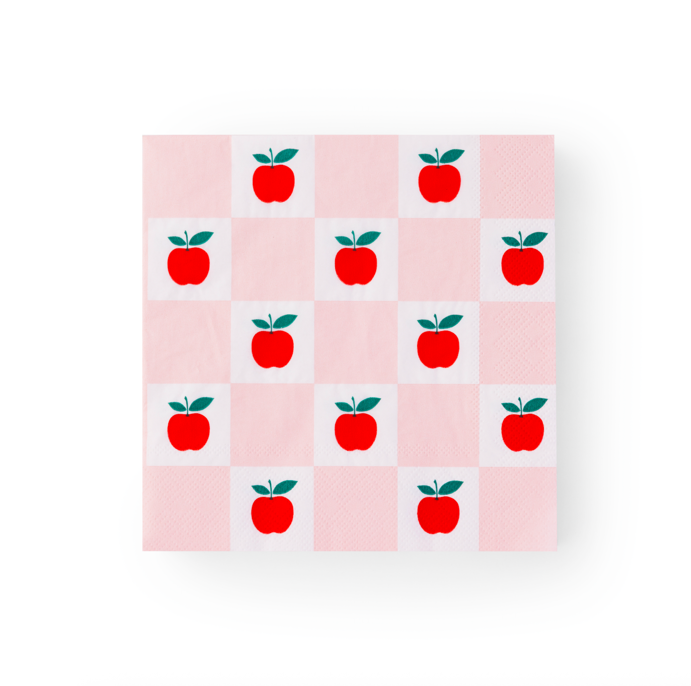 Apple and Pink Checker Lunch Napkins