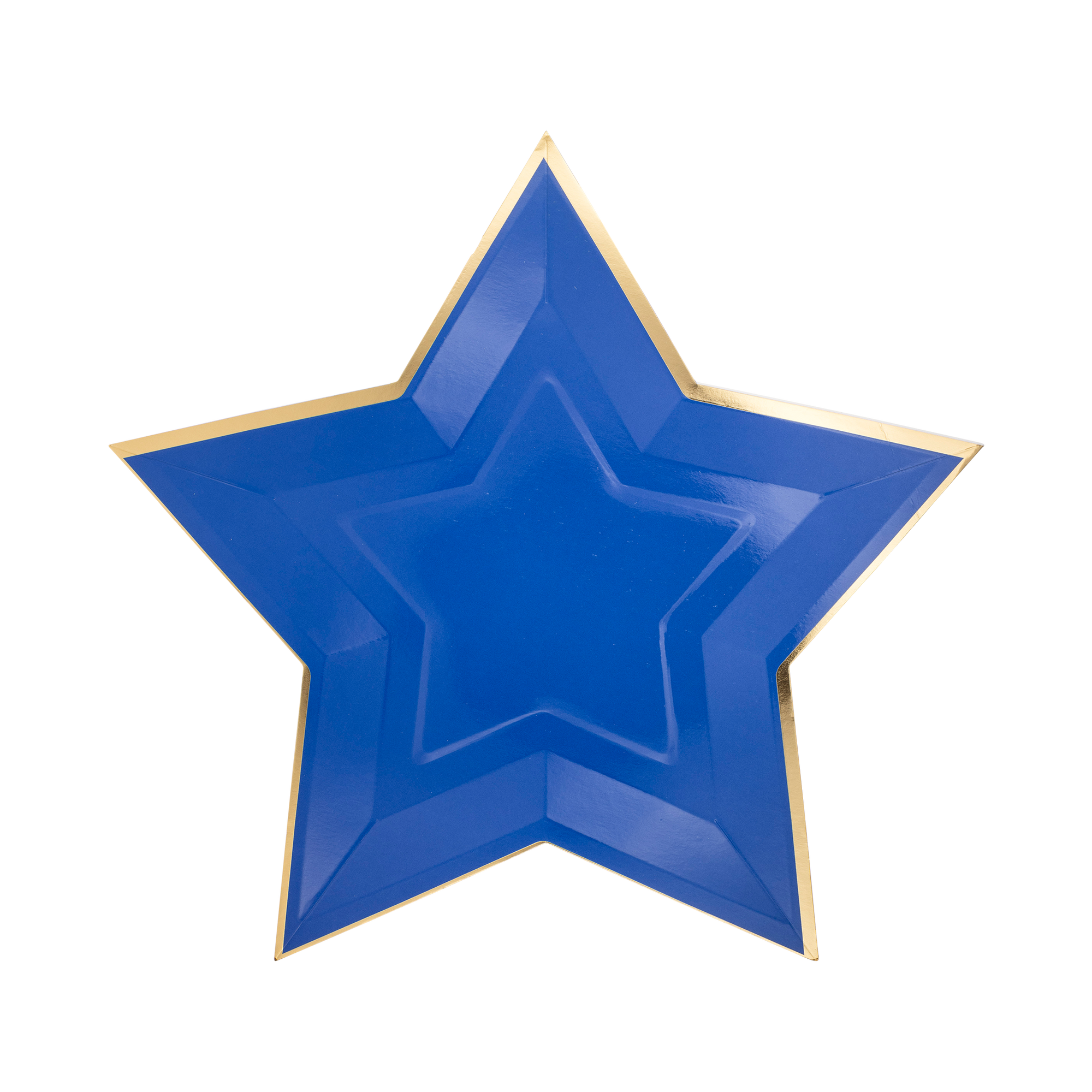 Blue Star Gold Foil Plates