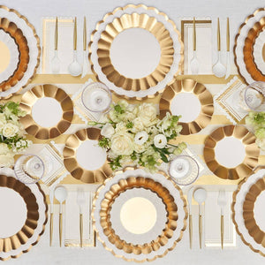 White and Gold Dinner Plates