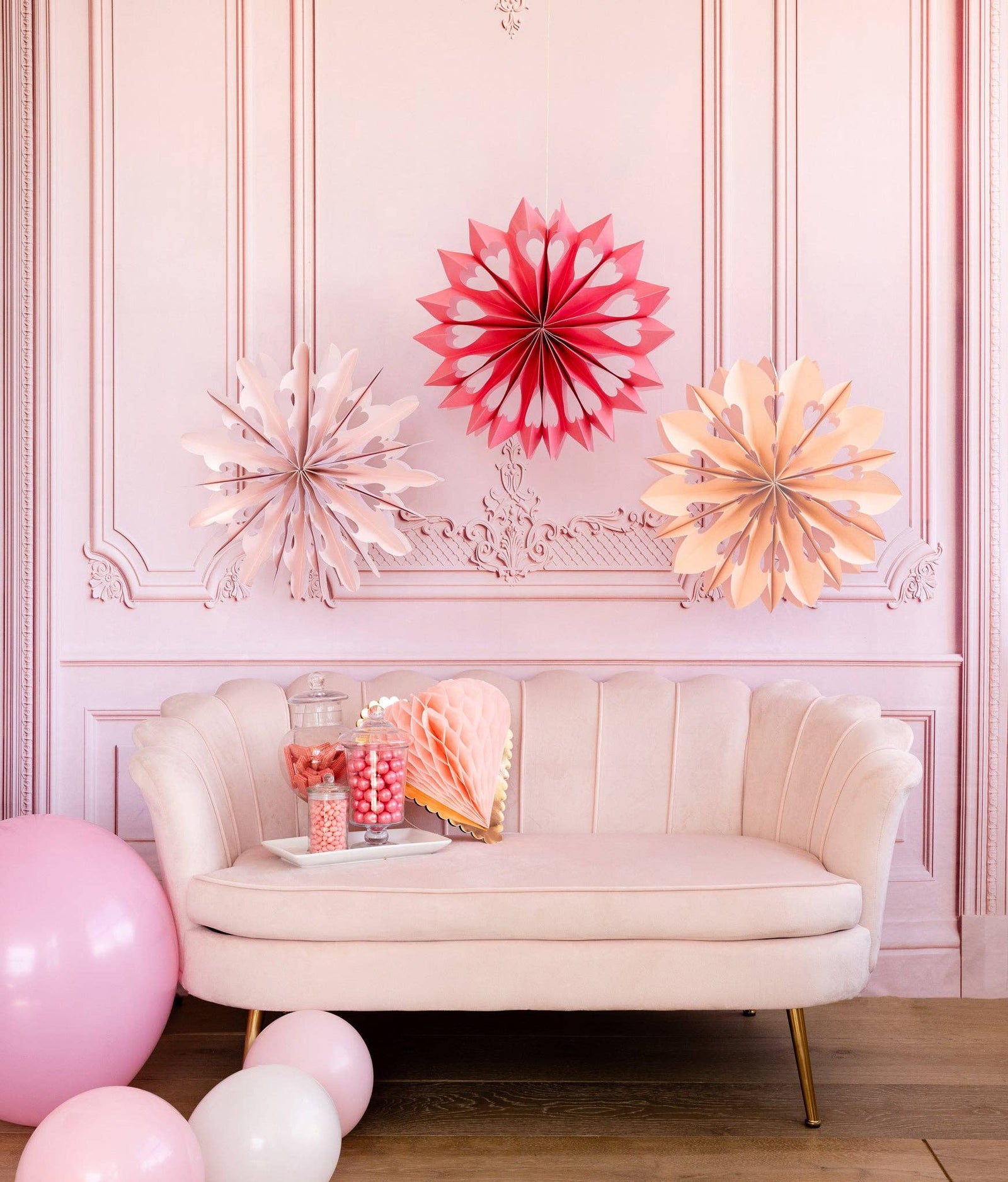 Secret Admirer Heart Cut-Out Paper Fan Set