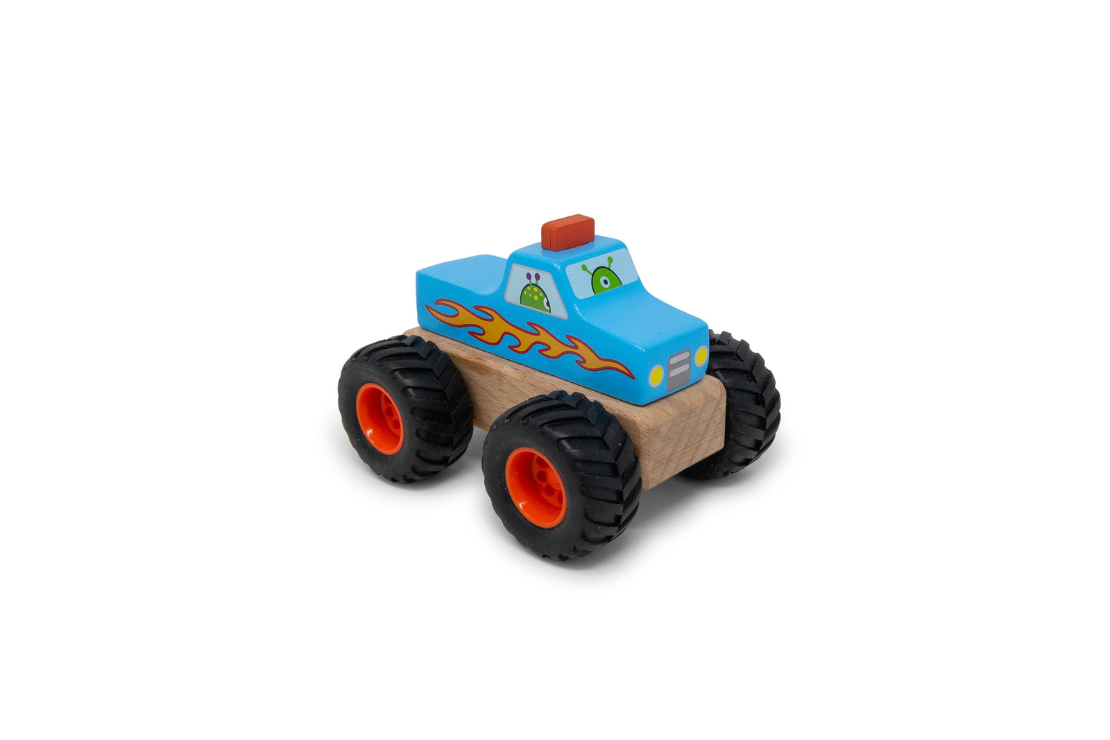 Wooden Monster Trucks (red or blue)