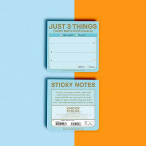 Just 3 Things Sticky Notes
