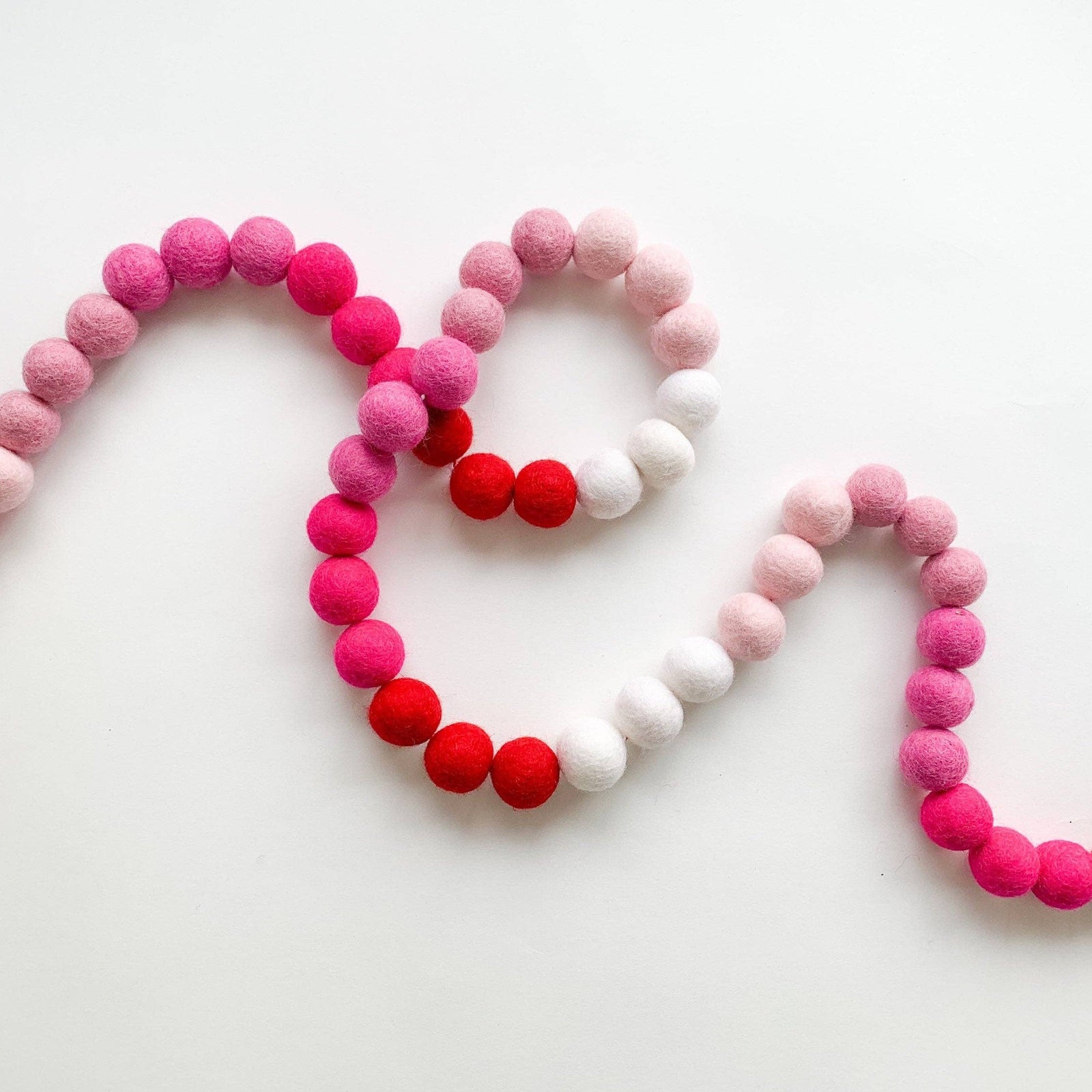Ombre Valentine Felt Ball Garland