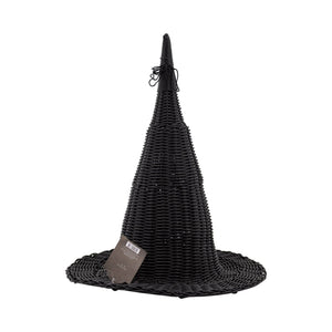 Faux Wicker Witch Hat  18"