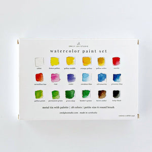 Watercolor Paint Set with Brush