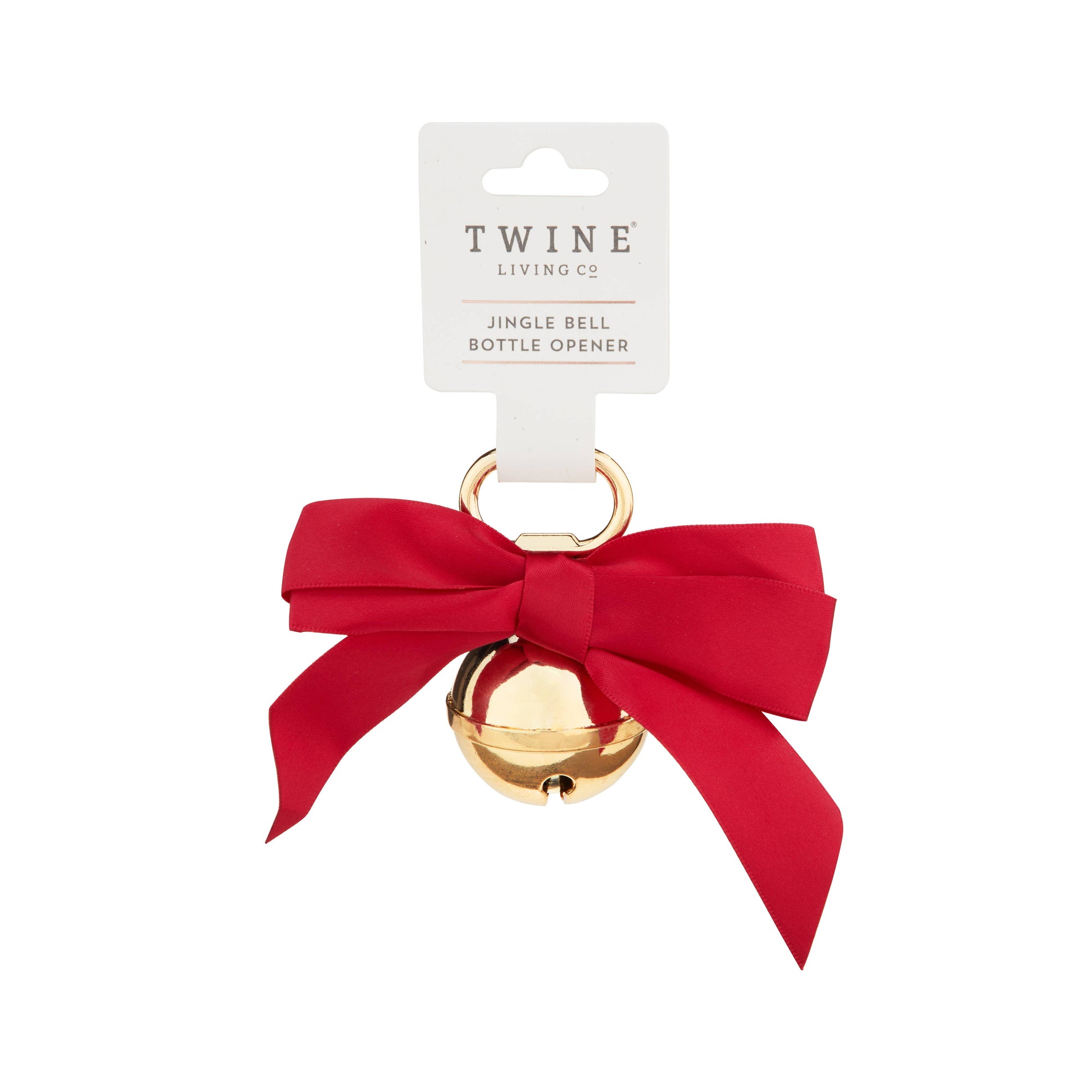 Jingle Bell Bottle Opener with Ribbon