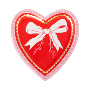 Vintage Doily Heart Plates