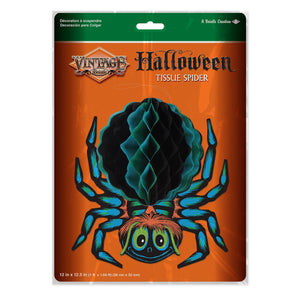 Vintage 90s Halloween Honeycomb Spider