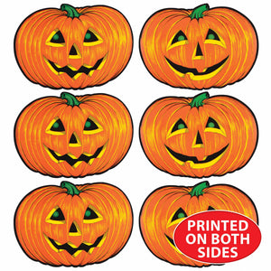 90s Halloween Jack-O-Lantern Cutouts (set of 6!)