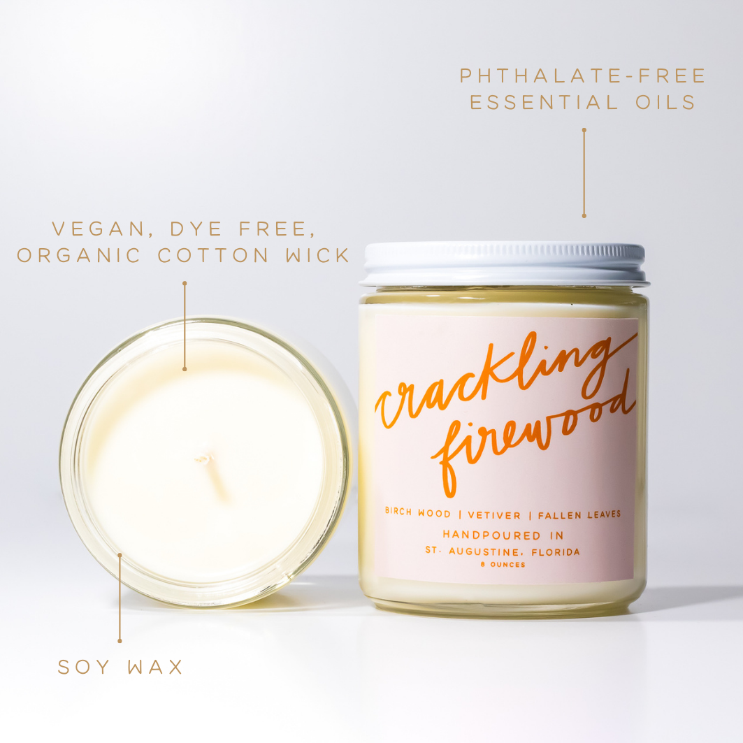 Crackling Firewood Hand-Poured Soy Candle