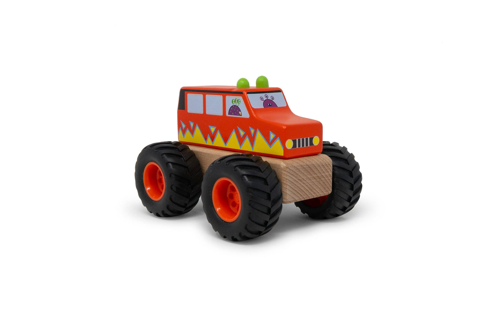 Wooden Monster Trucks (red or blue)