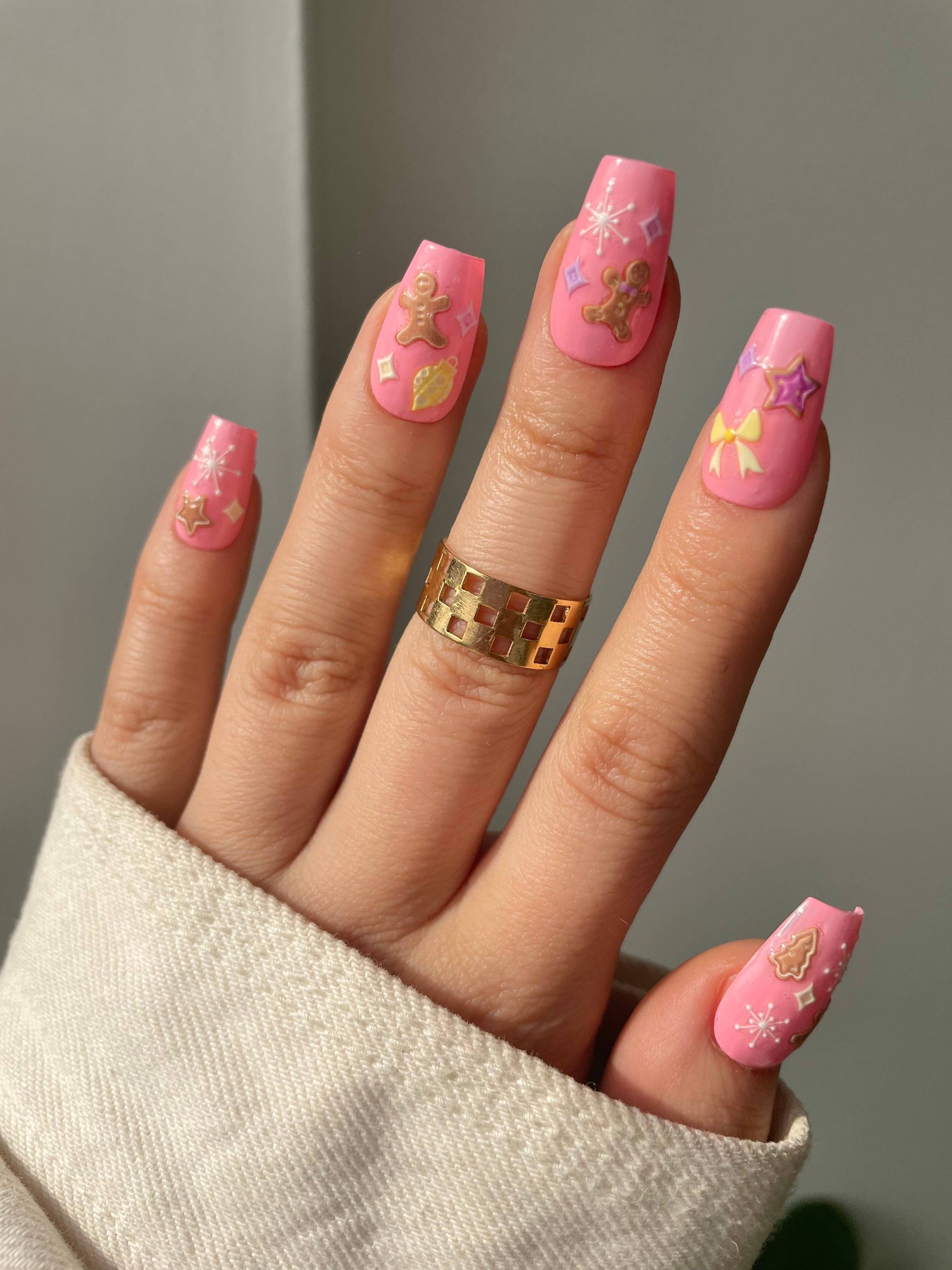 Gingerbread Nail Art Stickers