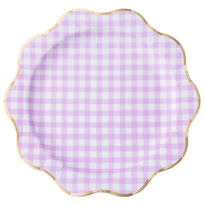 Le Lilac Gingham Dinner Plates