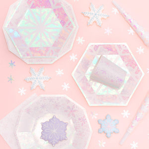 Iridescent Snowflake Small Plates