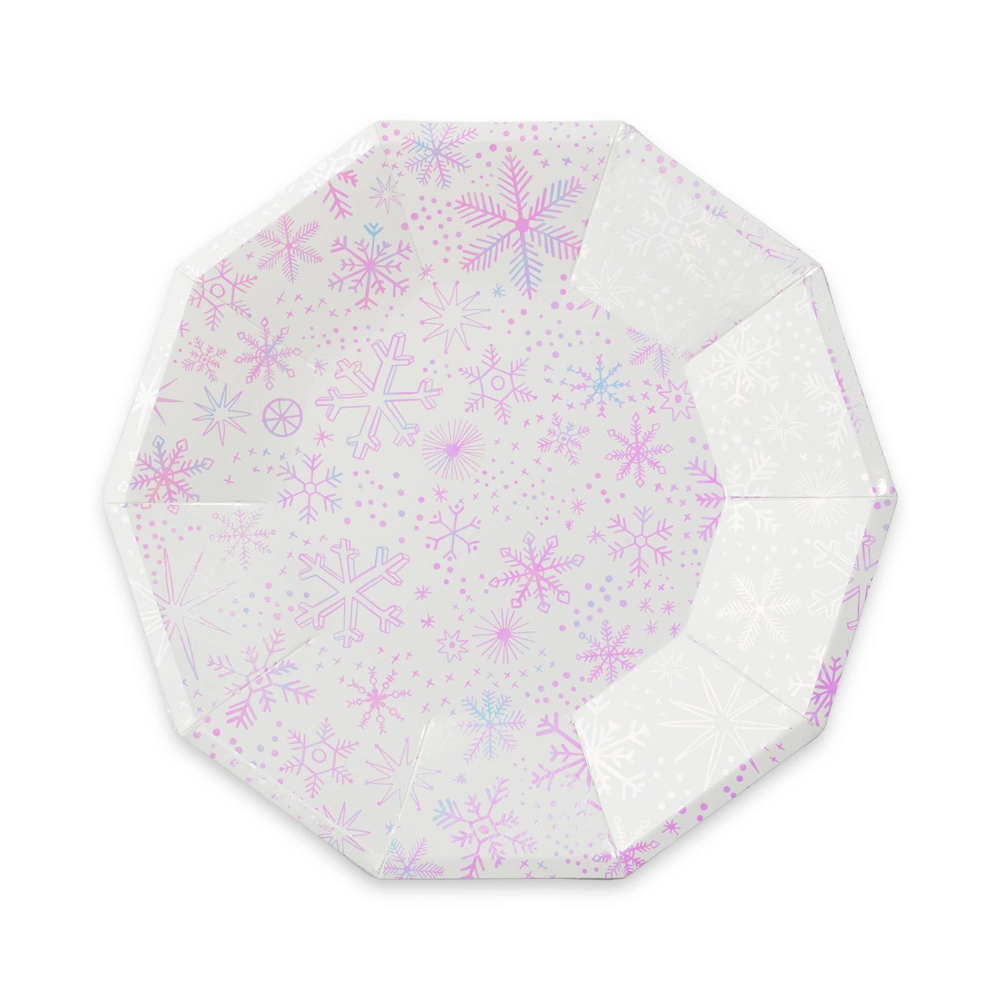 Iridescent Snowflake Large Plates