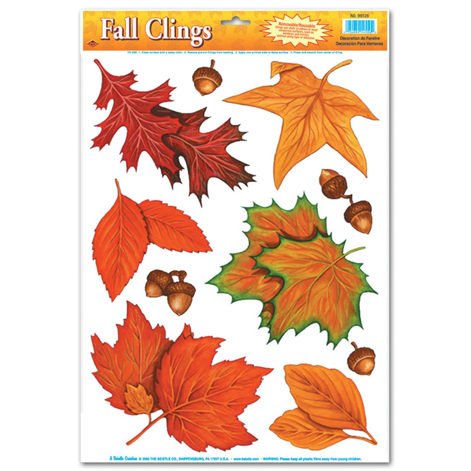 Fall Leaf Window Clings