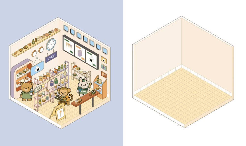 Cute 'n' Cozy Sticker Therapy: Convenience Stores