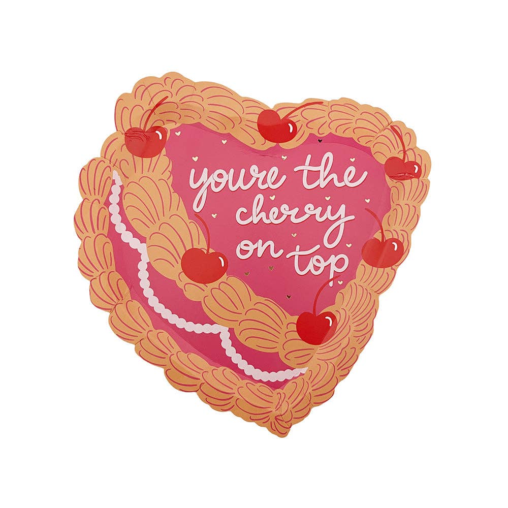 You're The Cherry On Top Cake Dessert Plates
