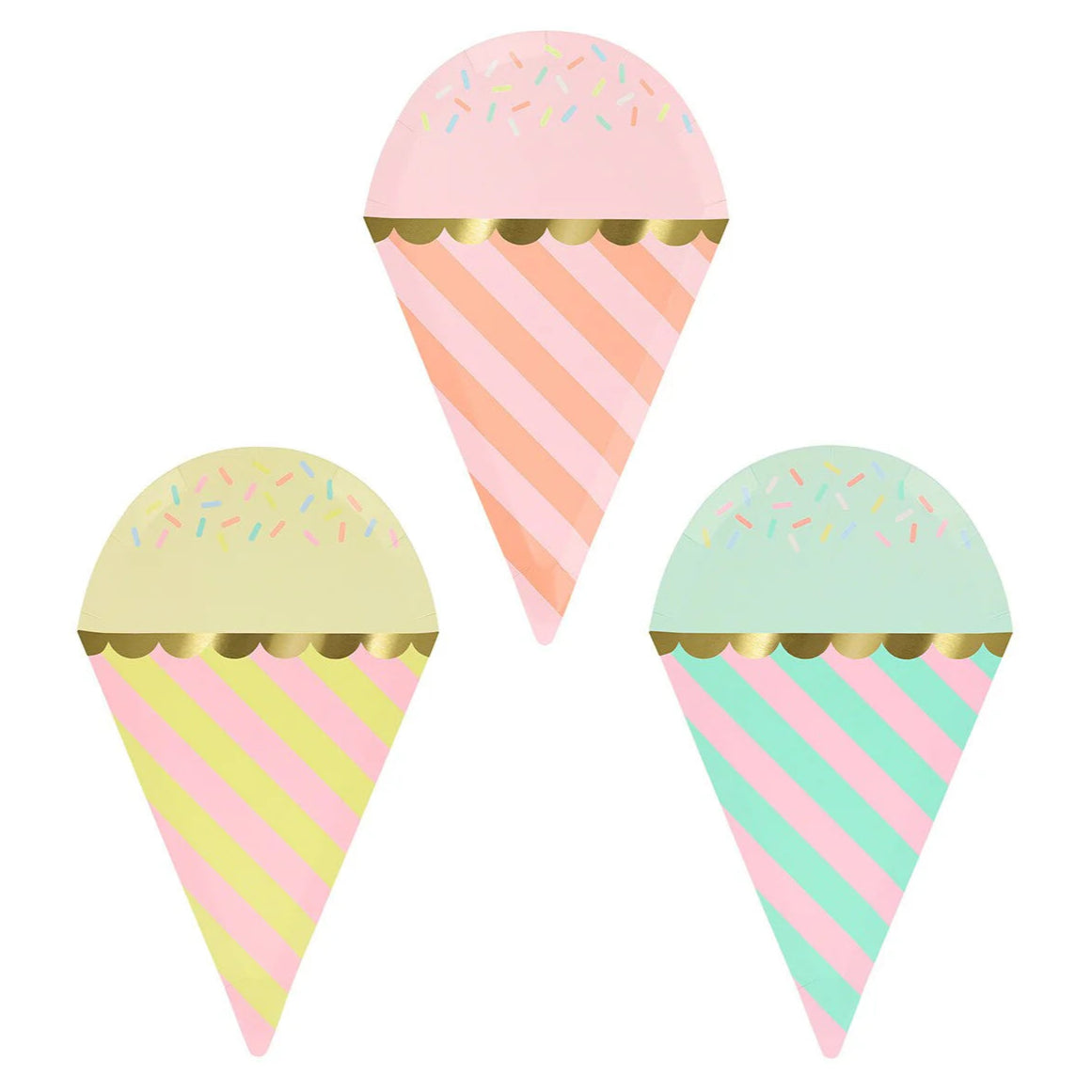 Ice Cream with Sprinkles Plates