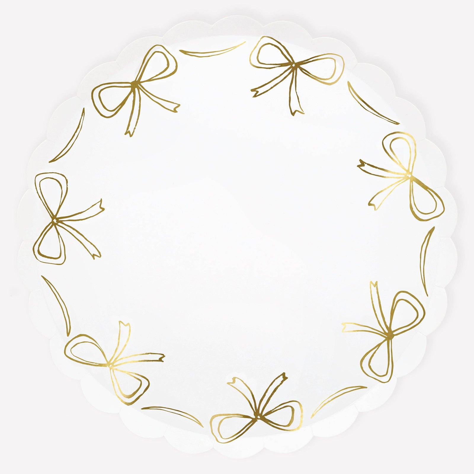 Gold Bow Dinner Plates