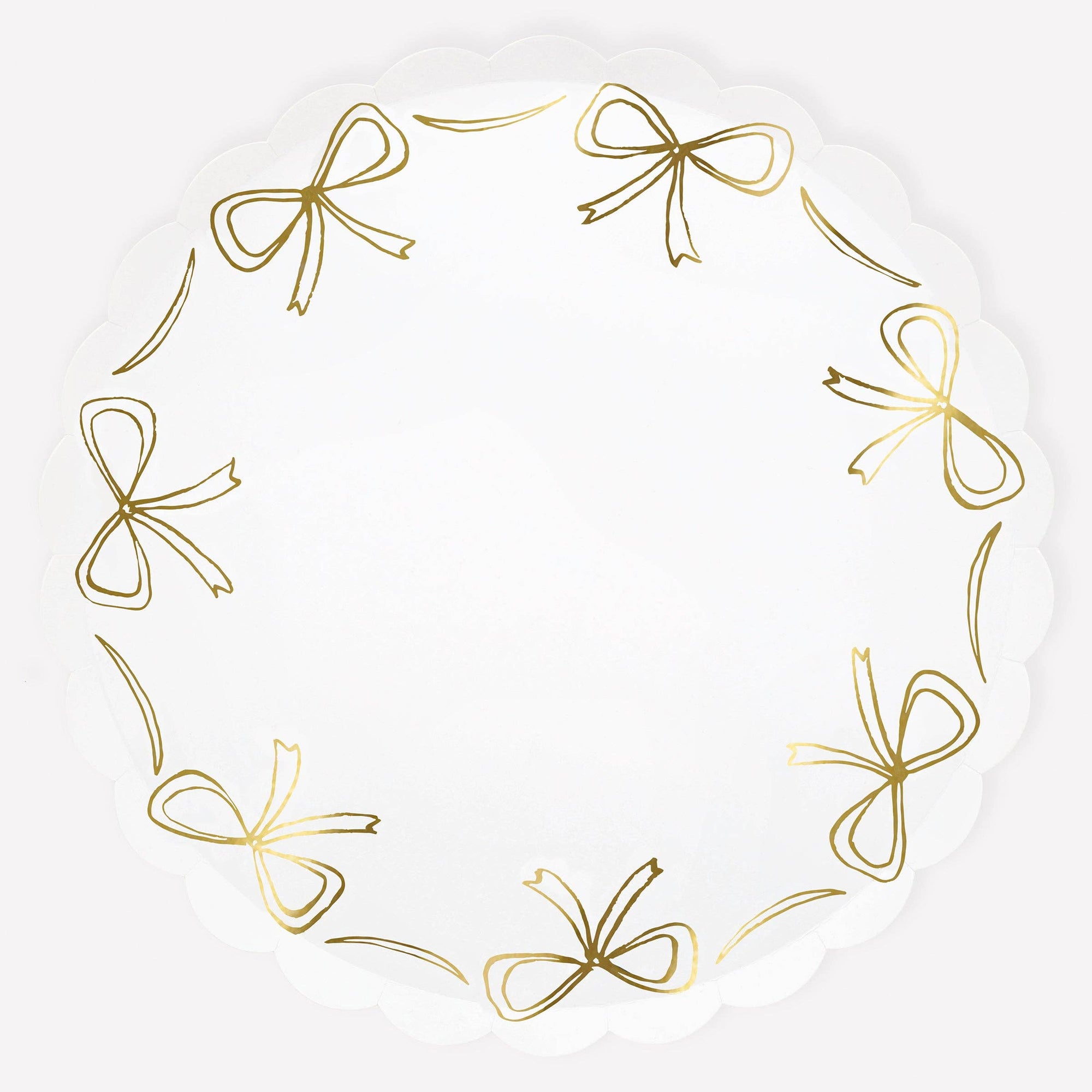 Gold Bow Dinner Plates