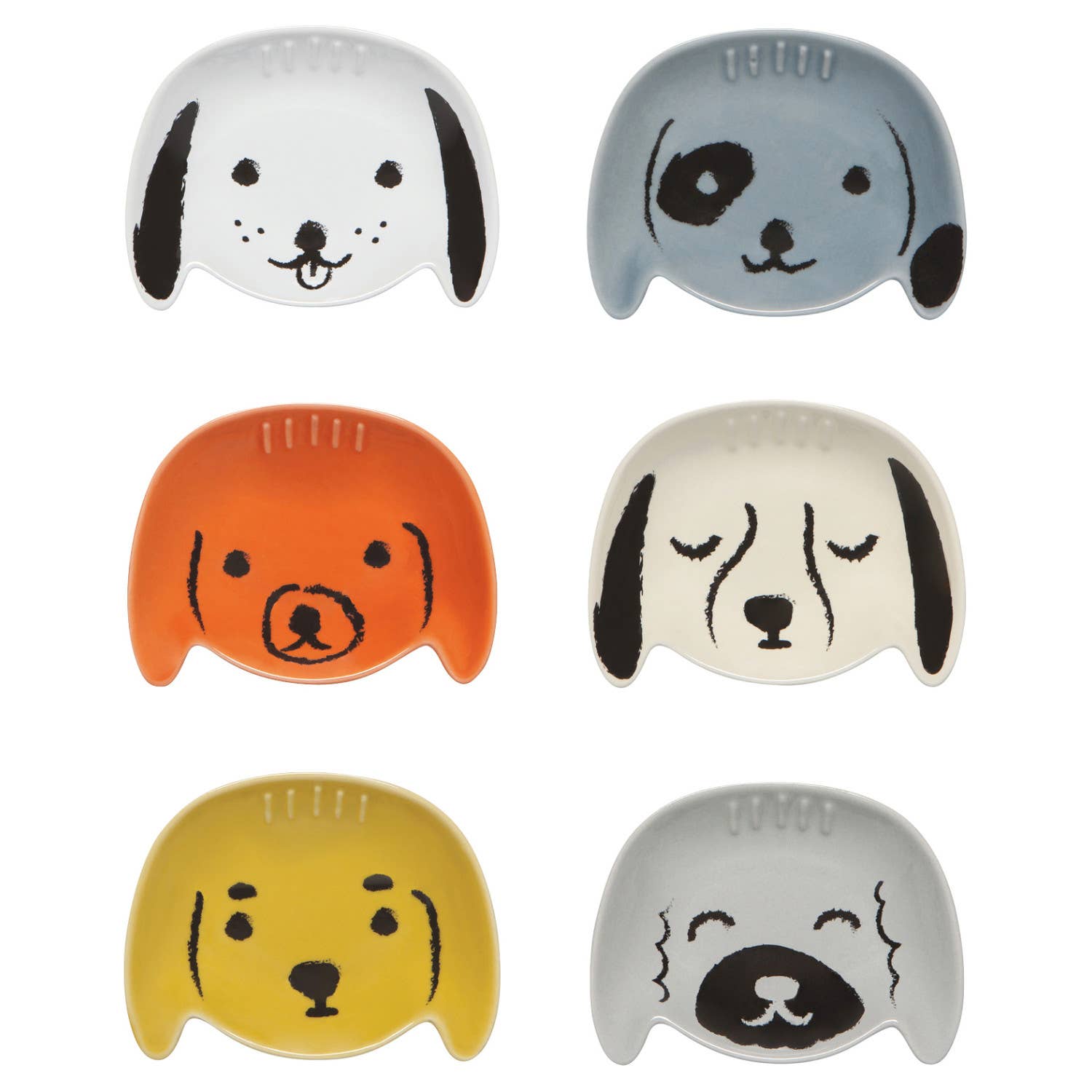 Puppy Love Shaped Pinch Bowls (Set of 6)