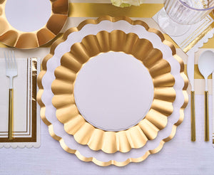 White and Gold Dinner Plates