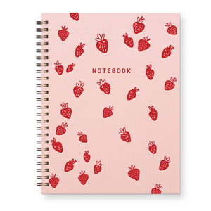 Strawberry Pattern Journal Lined Notebook