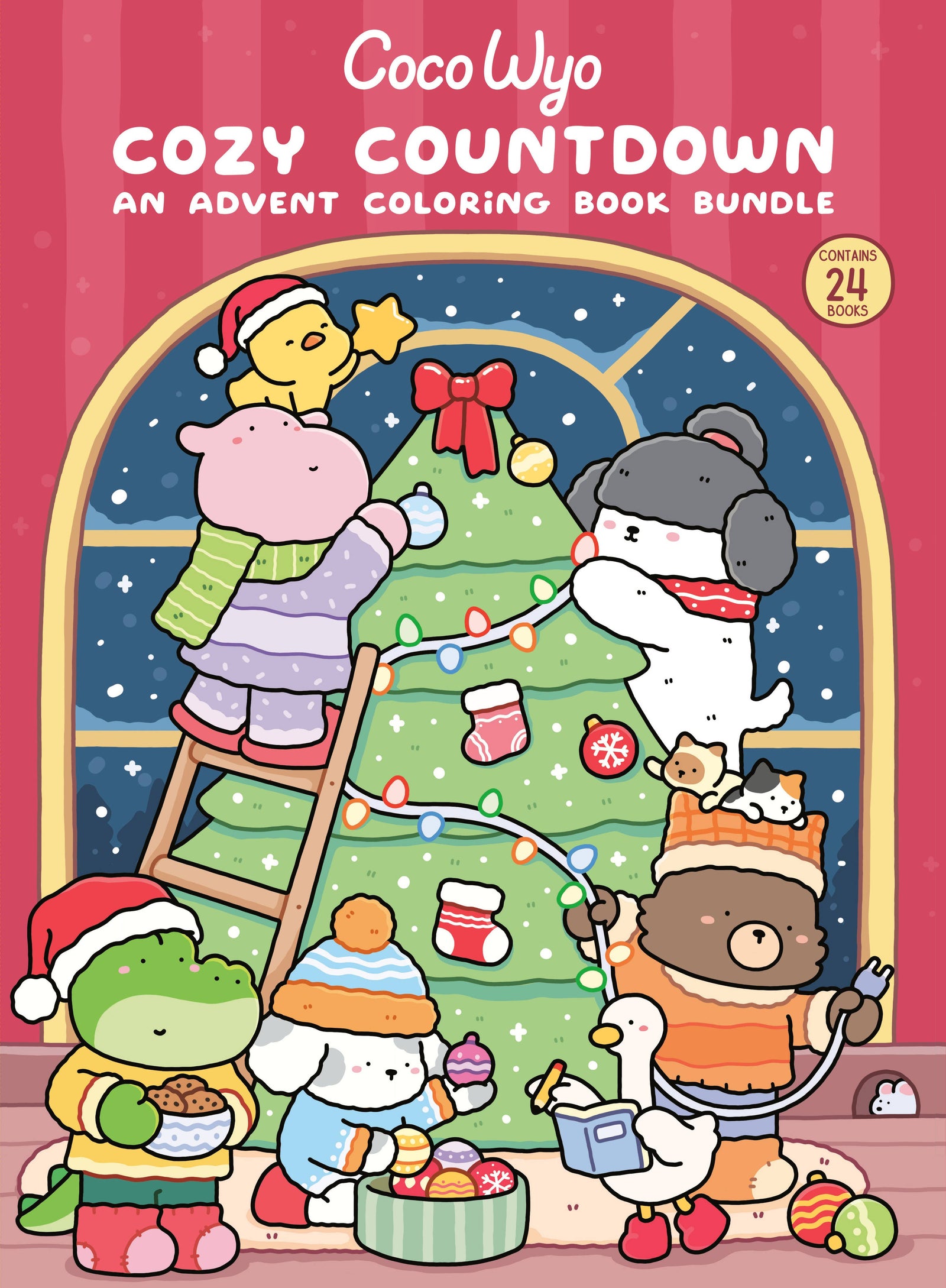 Cozy Countdown: An Advent Coloring Book Bundle (24 mini coloring books!)