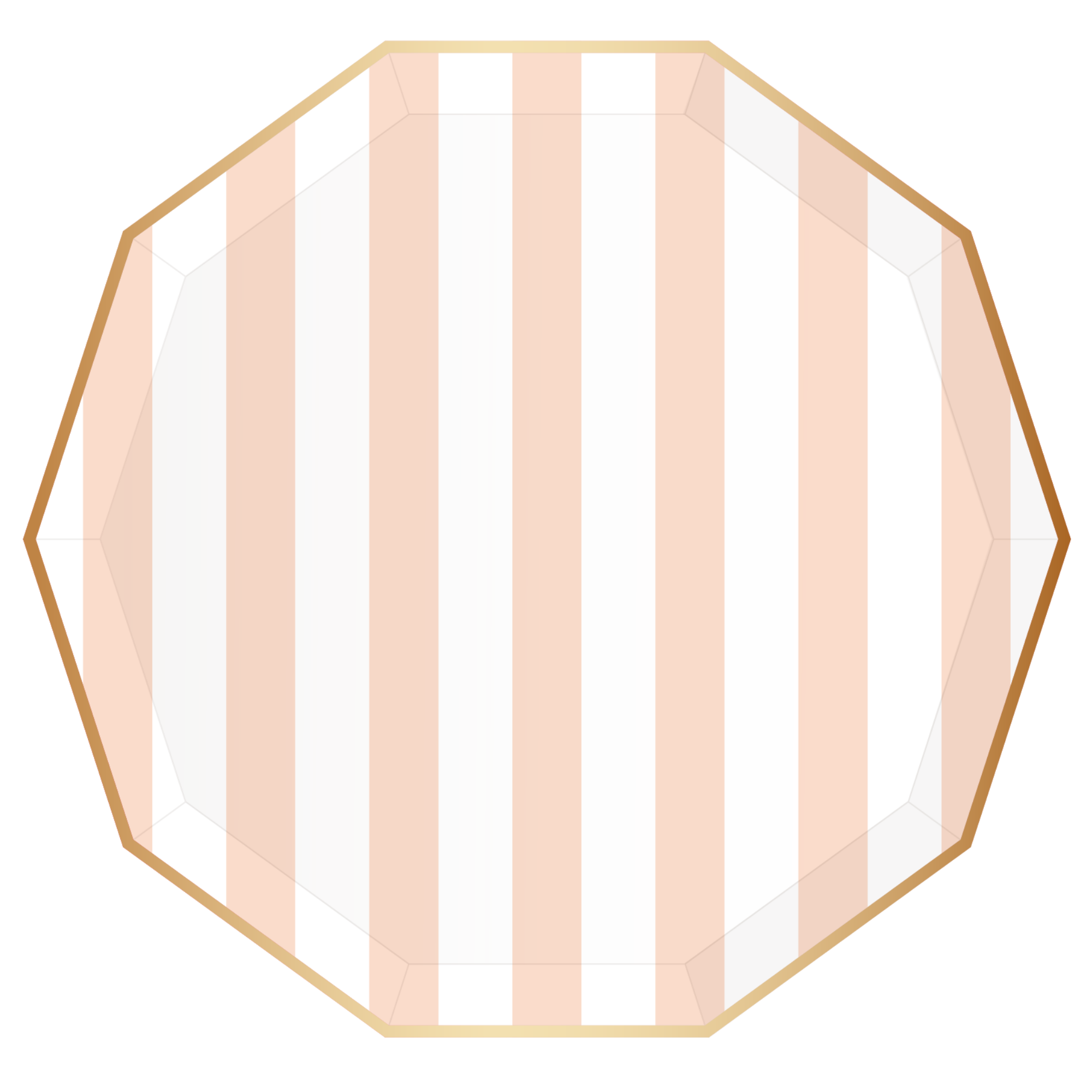 Sweet Peach Cabana Stripe Plates