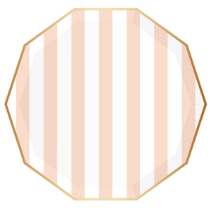 Sweet Peach Cabana Stripe Plates