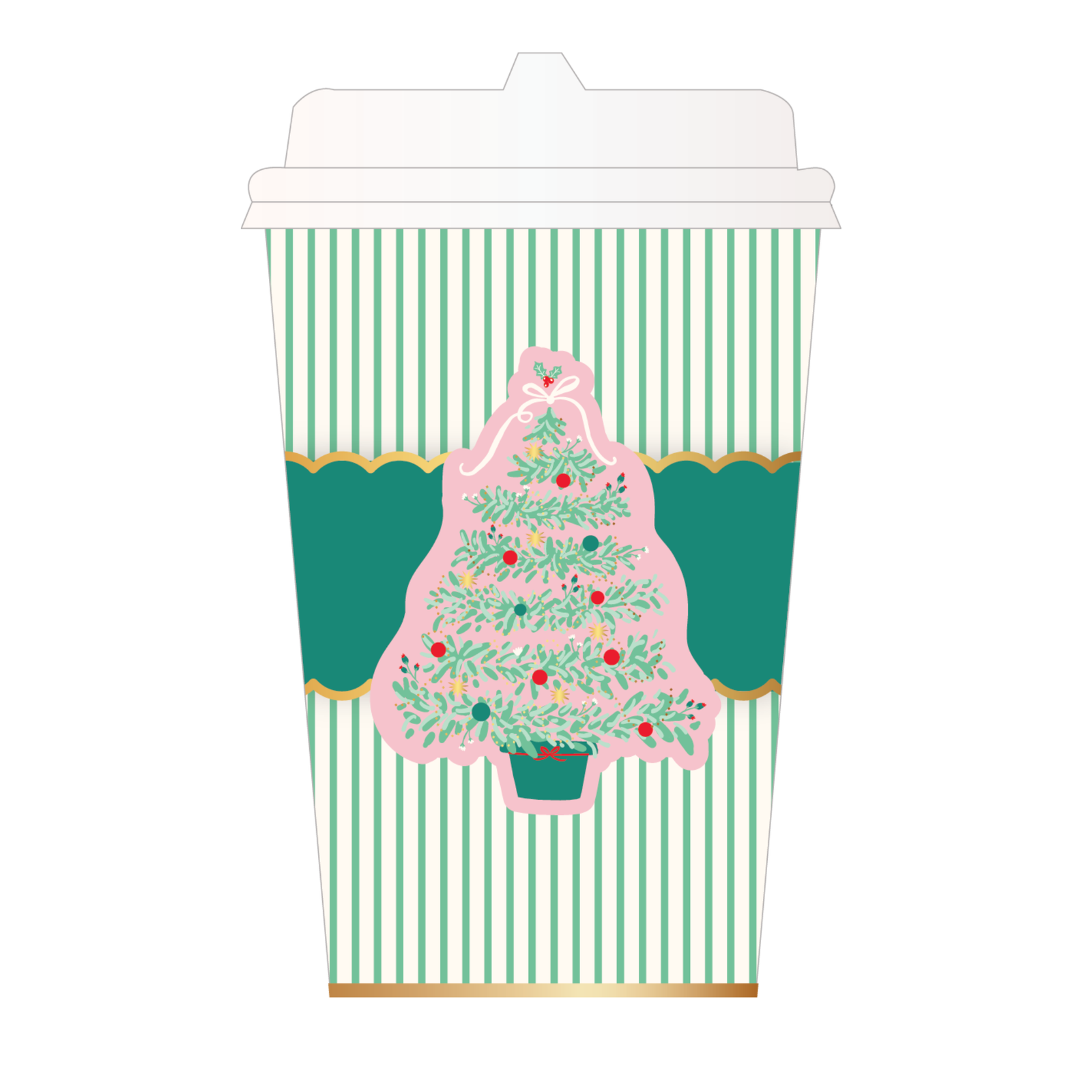 Christmas Tree Coffee Cups (Set of 8)