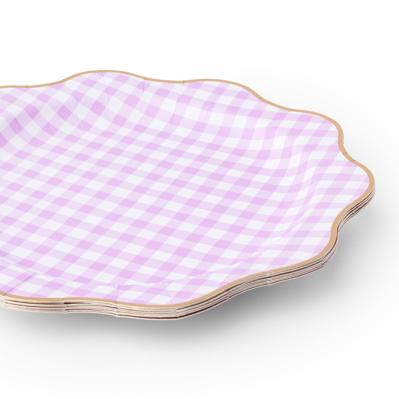 Le Lilac Gingham Dinner Plates