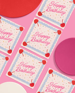 Happy Birthday Napkins Sheet Cake Napkins