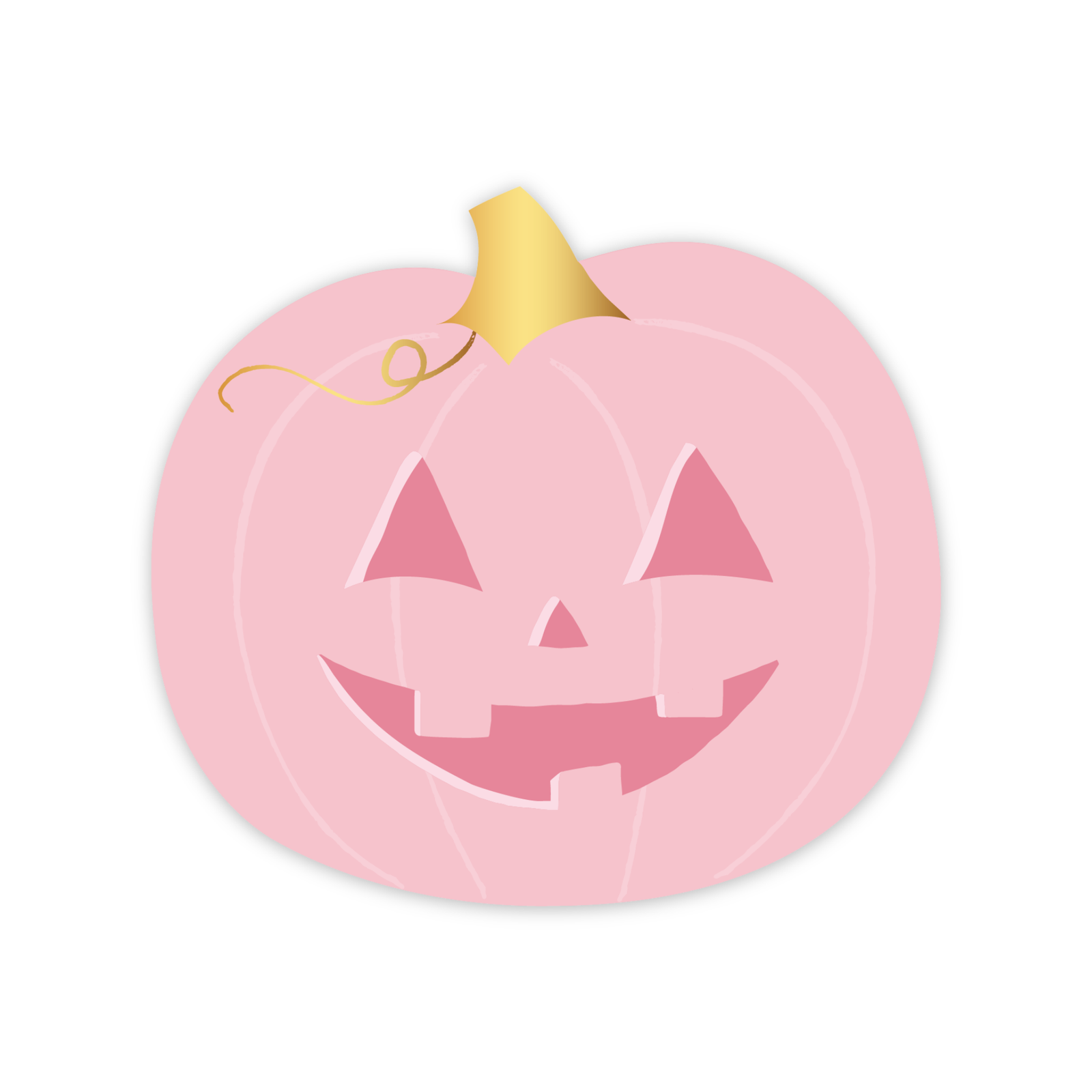 Pink Jack-O-Lantern Plates